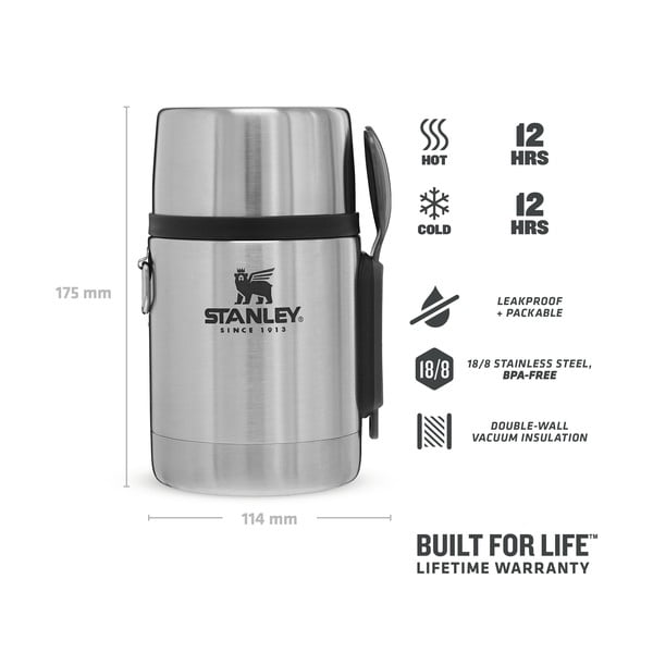 Termos na jedzenie ze stali nierdzewnej w kolorze srebra 530 ml Adventure – Stanley-image-4