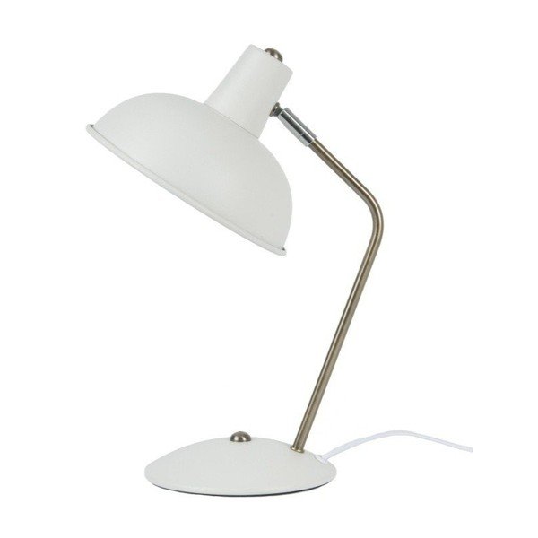 Biała lampa stołowa Present Time Leitmotiv Hood