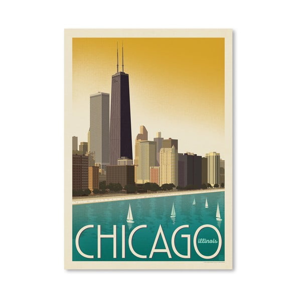Plakat Americanflat Chicago Sky, 42x30 cm