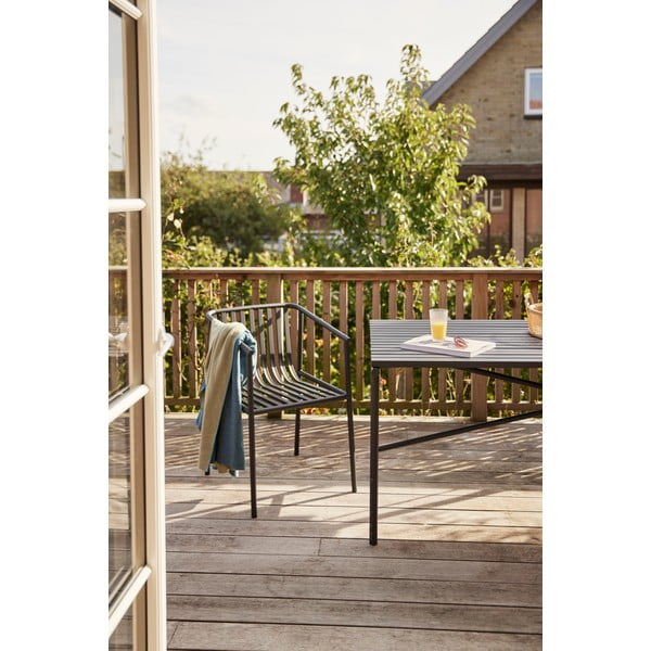 Czarny metalowy fotel ogrodowy Villa – Hübsch-image-3