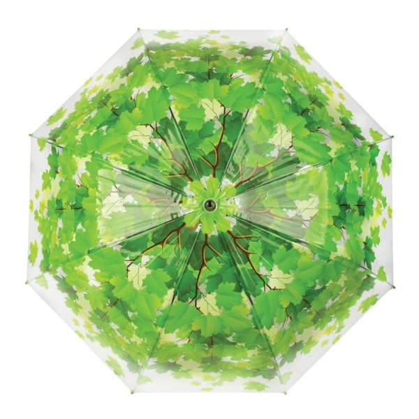 Przezroczysty parasol z zielonymi detalami odporny na wiatr Esschert Design Ambiance Birdcage Leaf, ⌀ 92,5 cm-image-2