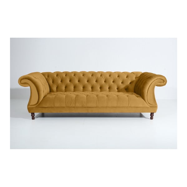 Sofa w musztardowym kolorze Max Winzer Ivette, 253 cm