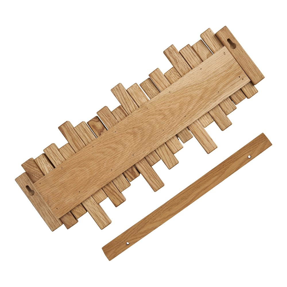Wieszak ścienny z litego drewna dębowego w naturalnym kolorze 3 cm Caltra – House Nordic (zdjęcie 9)