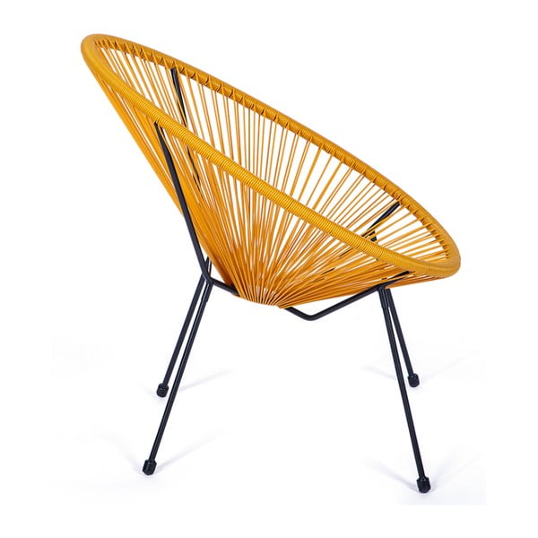 Żółty metalowy/plastikowy fotel ogrodowy Avocado Comfort – Bonami Selection-image-2
