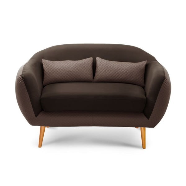 Brązowa sofa 2-osobowa Scandi by Stella Cadente Maison Meteore