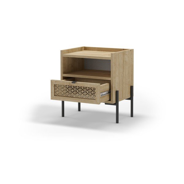 Szafka nocna w dekorze dębu z półką Inca – Marckeric-image-2