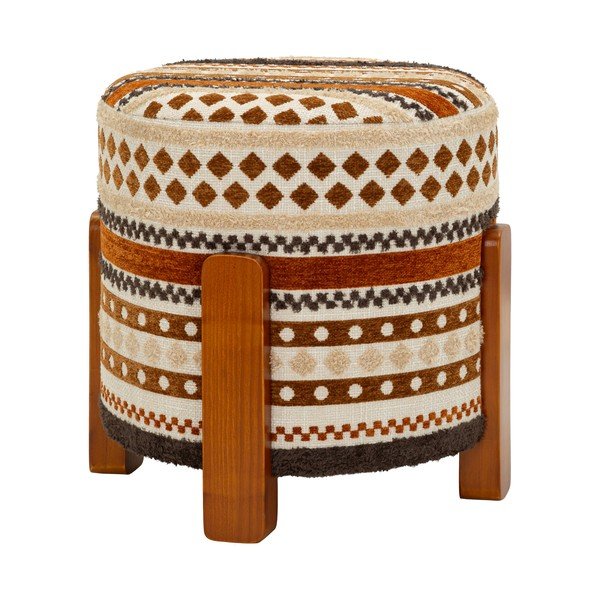 Brązowy/beżowy puf Ethnic  – Mauro Ferretti-image-3