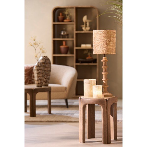 Okrągły stolik z kamiennym blatem ø 45 cm Ali – Light & Living-image-1