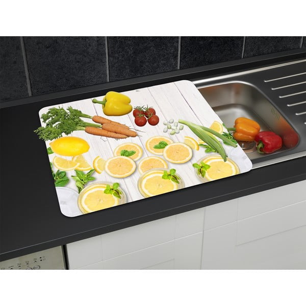 Płyta ochronna na ścianę przy kuchence ze szkła hartowanego 50x56 cm Lemons – Wenko-image-2