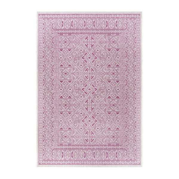 Fioletowo-beżowy dywan zewnętrzny NORTHRUGS Cuadrado, 140x200 cm