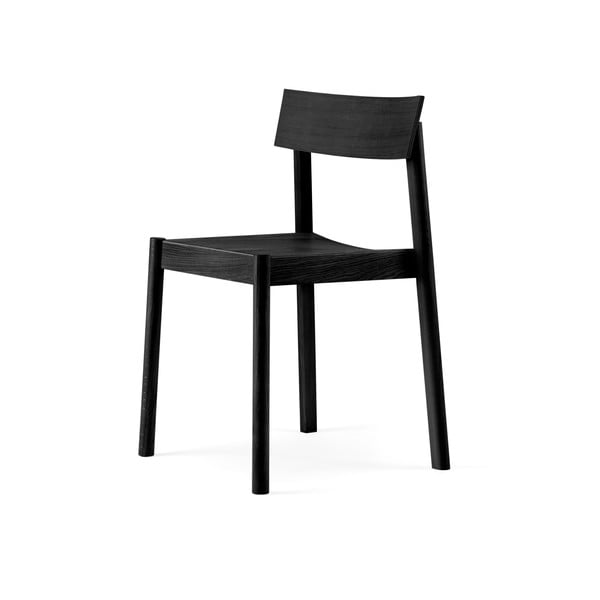 Czarne krzesło z drewna dębowego EMKO Citizen Rectangle