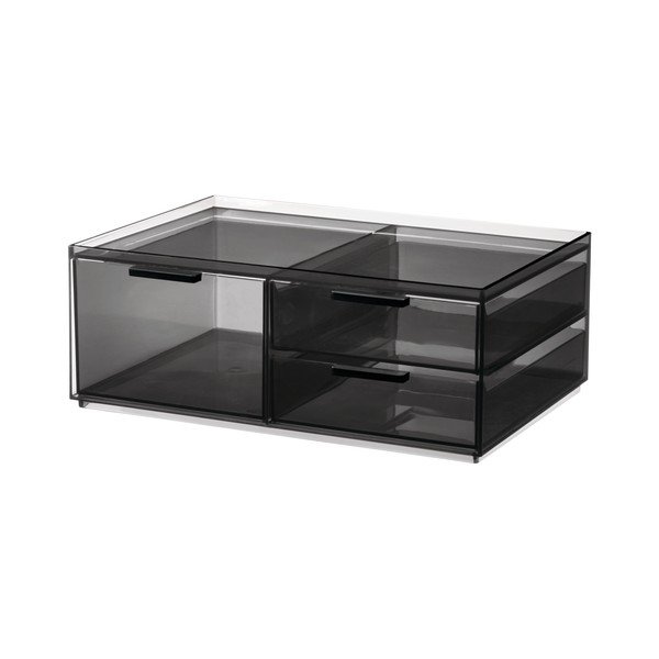 Organizer łazienkowy na kosmetyki z plastiku z recyklingu w kolorze matowej czerni – iDesign-image-2