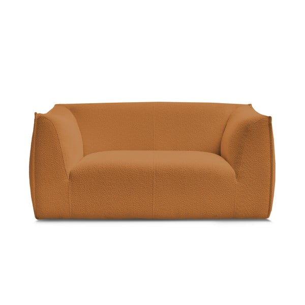Musztardowa sofa z materiału bouclé 170 cm Giorgia – Bobochic Paris