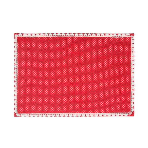 Mata stołowa Basic Hearts 50x33 cm, czerwona