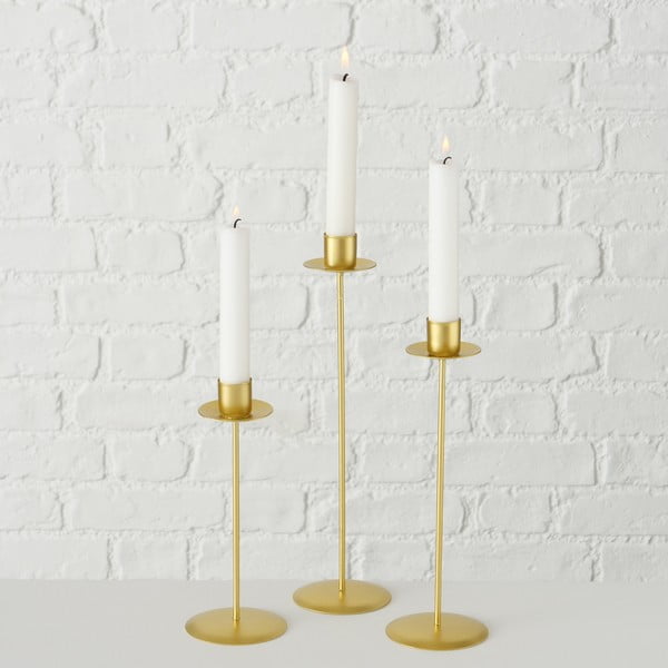 Zestaw 3 świeczników w kolorze złota Boltze Kimo-image-2