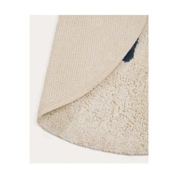 Bawełniany dywan dziecięcy odpowiedni do prania/tkany ręcznie w kolorze kości słoniowej ø100 cm Tandani – Kave Home-image-4