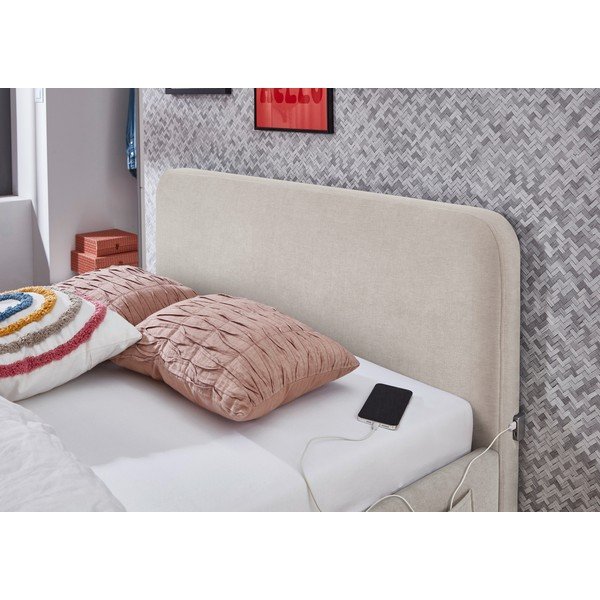 Beżowe łóżko dziecięce ze schowkiem ze stelażem 120x200 cm Cosy – Meise Möbel-image-3