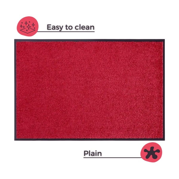 Czerwona wycieraczka Hanse Home Wash & Clean, 39x58 cm-image-3
