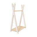 Biały/w naturalnym kolorze wieszak dziecięcy w dekorze sosny 60x97 cm Montessori – Meowbaby