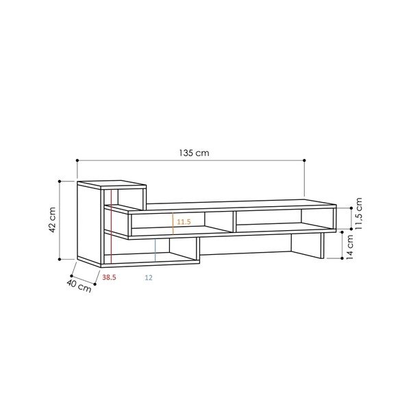 Antracytowy szafka pod TV Tetra-image-2