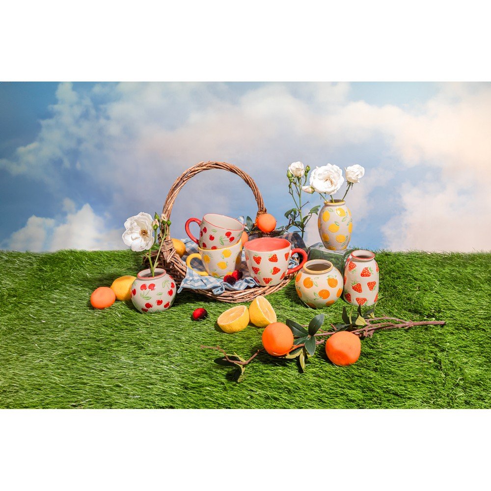 Beżowy kubek ceramiczny 250 ml Cherries – Sass & Belle (zdjęcie 6)