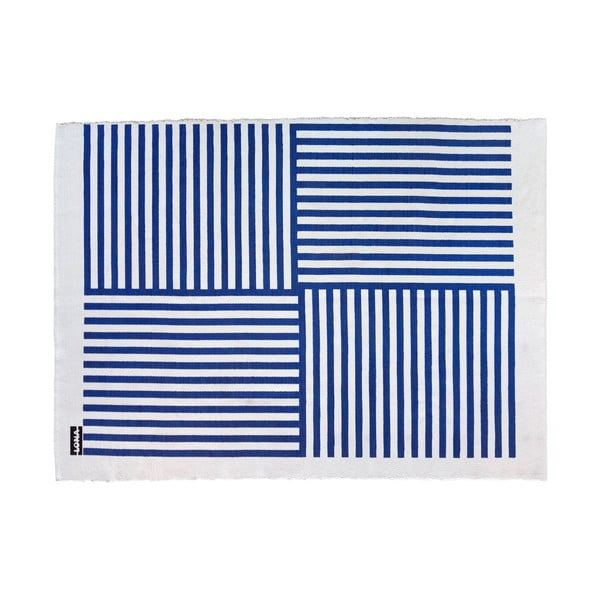 Dywan Lona Print 200x150 cm, niebieski/biały