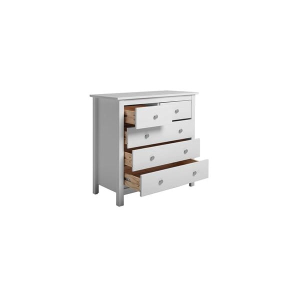 Biała wysoka komoda z litego drewna sosnowego 79x80 cm Berna – Marckeric-image-3