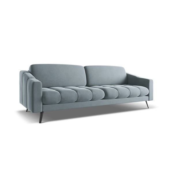 Jasnoniebieska aksamitna sofa 238 cm Nalu – Makamii-image-2