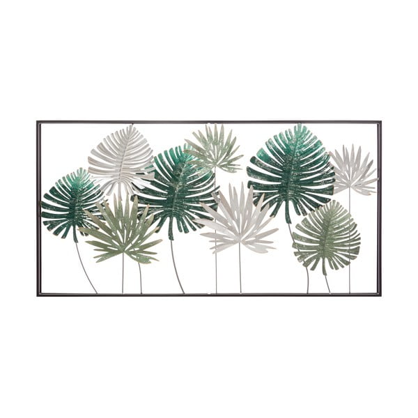 Metalowa dekoracja wisząca z wzorem liści palmowych Mauro Ferretti Leaf, 134,5x68,5 cm