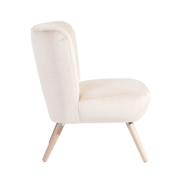 Kremowy fotel Max Winzer Neele Velvet-image-4