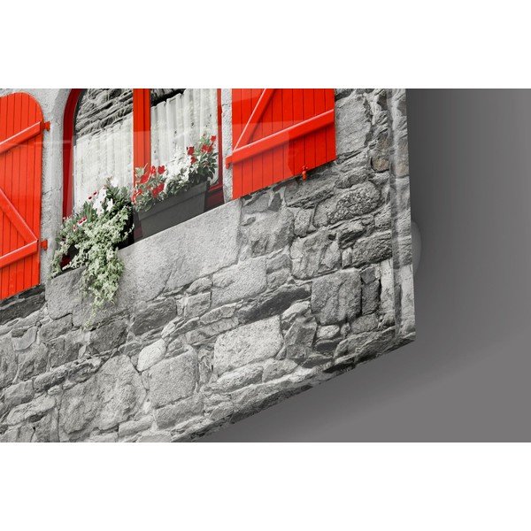 Obraz szklany Insigne Red Door and Window-image-2