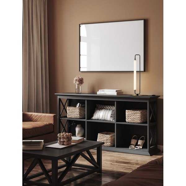 Biała/w kolorze matowej czerni metalowa lampa stołowa LED (wysokość 68 cm) Wetro – Nova Luce-image-1