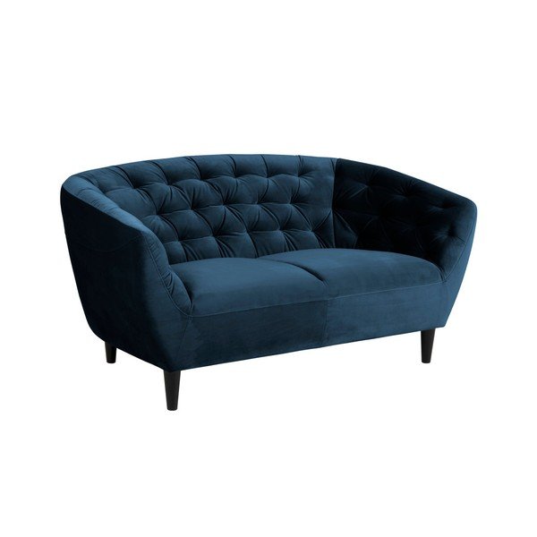Ciemnoniebieska aksamitna sofa Actona Ria, 150 cm-image-2