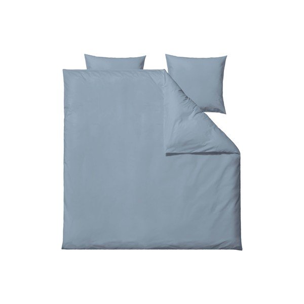 Niebieska pościel dwuosobowa z perkalu bawełnianego 200x220 cm Crisp – Södahl-image-4