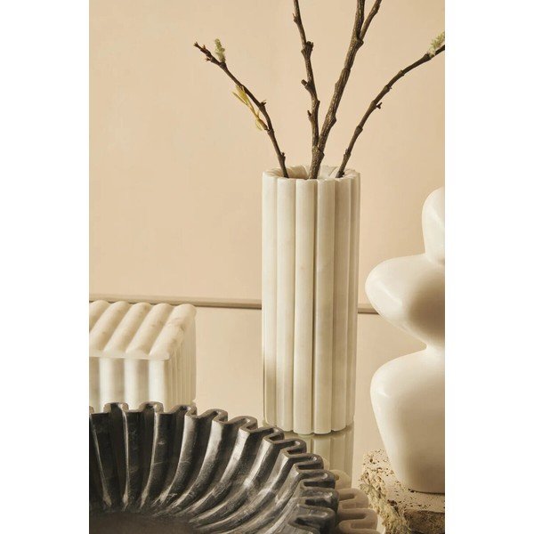 Biały marmurowy wazon (wysokość 20 cm) Savio – Premier Housewares-image-3