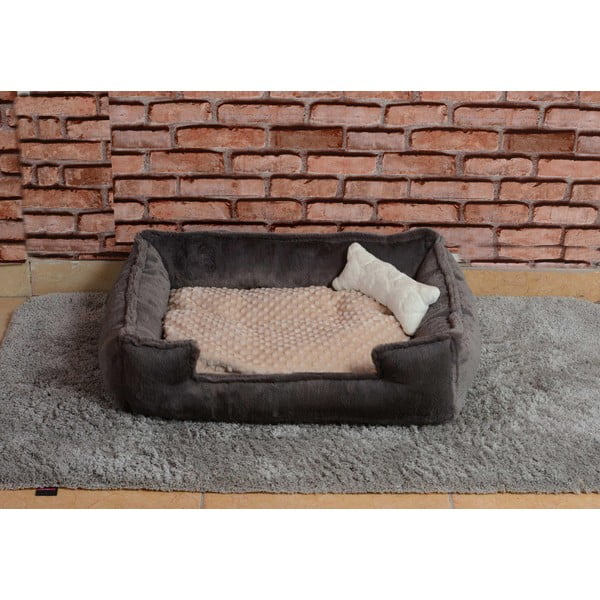 Szare pluszowe legowisko Nest – Lydia&Co-image-1