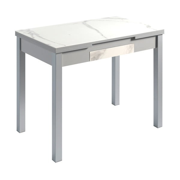 Biały stół rozkładany Pondecor Mesa, 60x100 cm