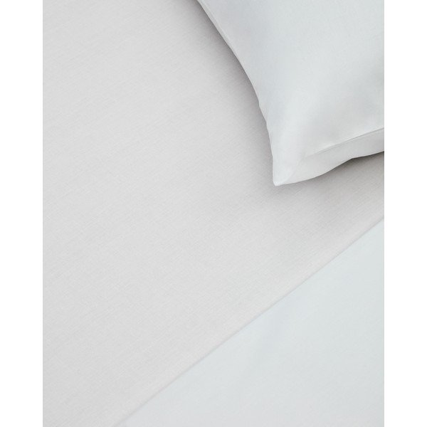 Białe prześcieradło z perkalu bawełnianego z gumką 180x200 cm Teia – Kave Home-image-2