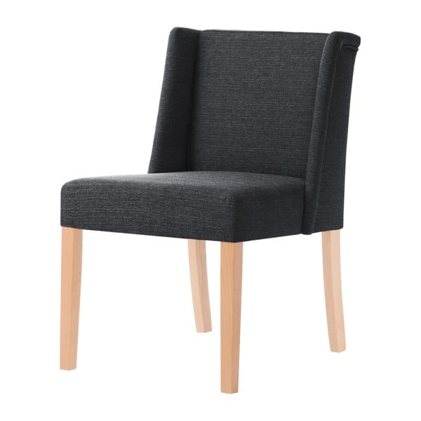 Ciemnoszare krzesło z brązowymi nogami Ted Lapidus Maison Zeste