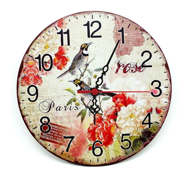 Zegar ścienny Rose Paris, 30 cm