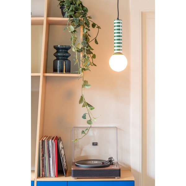 Zielona metalowa lampa wisząca ø 12 cm Rayado Retro – Leitmotiv-image-1