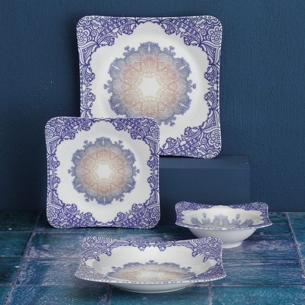 24-częściowy zestaw porcelanowych naczyń Güral Porselen Orient-image-1