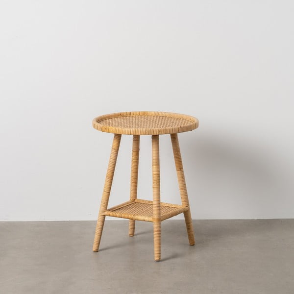 Rattanowy okrągły stolik ø 45 cm – Ixia-image-1