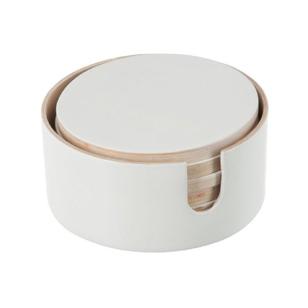 Zestaw bambusowych podstawek Bamboo White-image-1