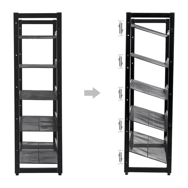 Czarny metalowy regał na 15 par butów Songmics-image-2