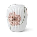 Biały porcelanowy wazon Kähler Design Poppy, wys. 21 cm