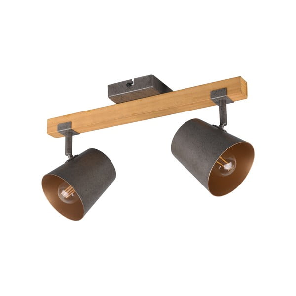 Ciemnoszaro-naturalna lampa punktowa 14x42 cm Bell – Trio