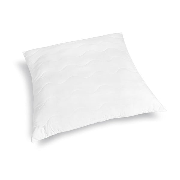 Biała pikowana poduszka z mikrowłókna DecoKing Inez, 80x80 cm