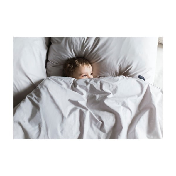 Jasnoszara poszwa na kołdrę jednoosobowa z bawełny egipskiej 155x200 cm Perla – WeLoveBeds-image-3