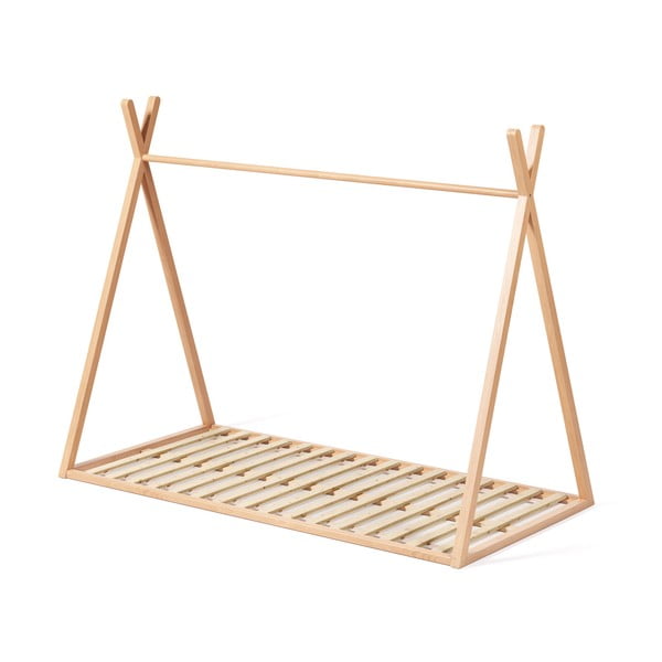 Łóżko dziecięce z litego drewna bukowego w kształcie domku ze stelażem 90x190 cm Maralis – Kave Home